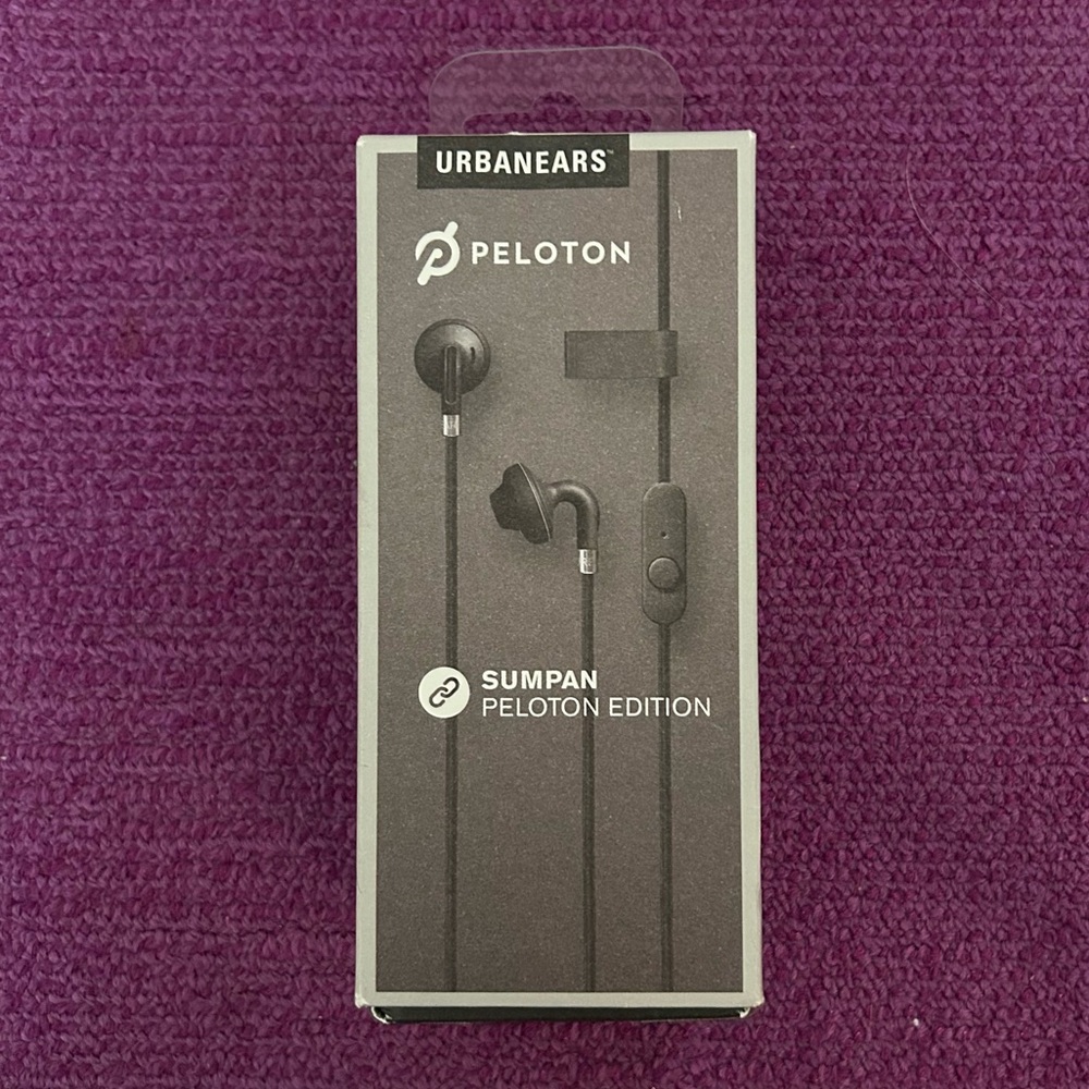Urbanears x Peloton Sumpan, Black, 6-Foot Sweat-Resistant Cable, Mic, Remote NIB